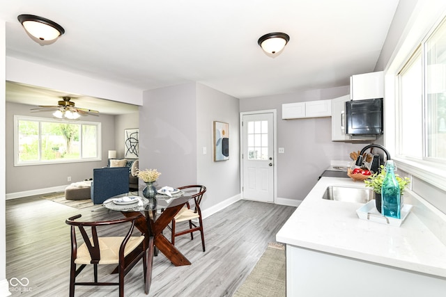 1820 Hemlock Ln, Plainfield, IN 46168 - kitchen featuring a sink, light countertops, healthy amount of natural light, and baseboards