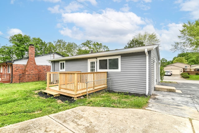 1820 Hemlock Ln, Plainfield, IN 46168 - rear view of property featuring a wooden deck