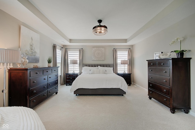4163 Ironclad Dr, Bargersville, IN 46106 - bedroom featuring light carpet and a raised ceiling