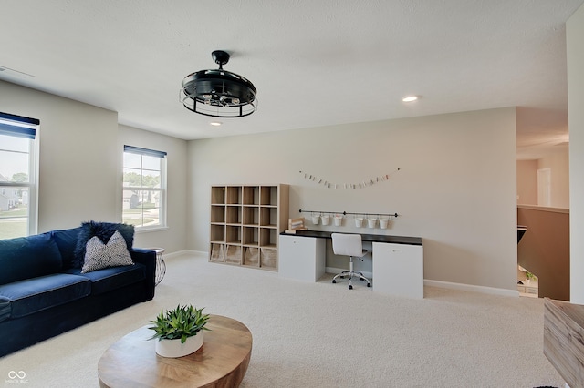 4163 Ironclad Dr, Bargersville, IN 46106 - carpeted office space featuring baseboards and recessed lighting