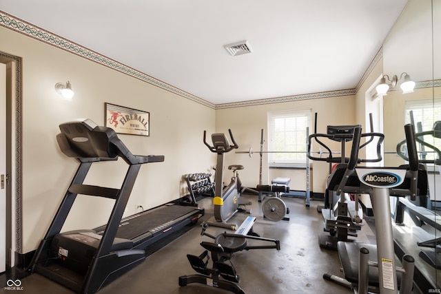 4601 W Legacy Dr, Muncie, IN 47304 - workout area featuring plenty of natural light and baseboards
