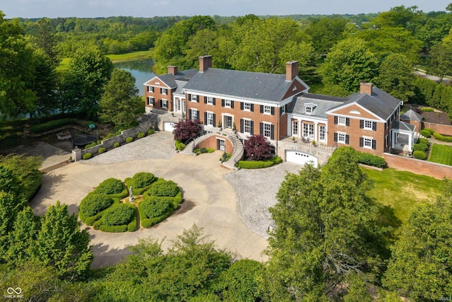 4601 W Legacy Dr, Muncie, IN 47304 - view from above of property featuring a large body of water and a forest