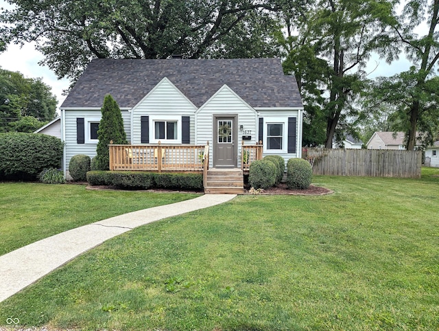 1637 Meridian St, Columbus, IN 47201 - view of front of property featuring a deck and roof with shingles