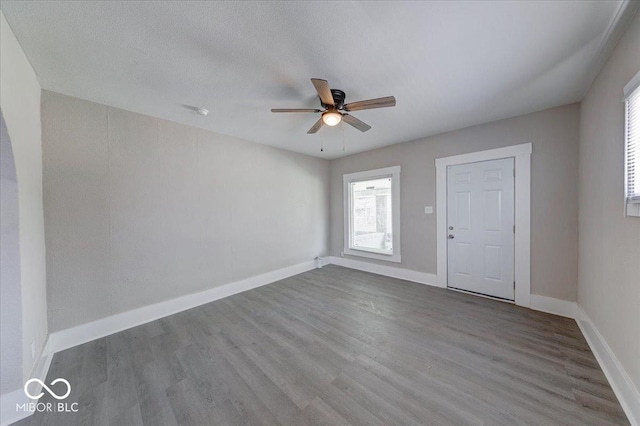 418 Eastern Ave, Indianapolis, IN 46201 - empty room featuring a ceiling fan and wood finished floors