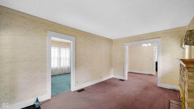 753 Walnut St, Franklin, IN 46131 - carpeted spare room featuring baseboards and a chandelier