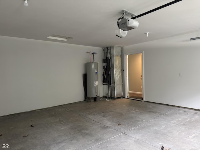 177 W Itawamba Trl, Greensburg, IN 47240 - garage featuring water heater, a garage door opener, and heating unit