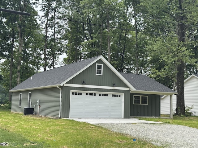 177 W Itawamba Trl, Greensburg, IN 47240 - garage with driveway and central air condition unit