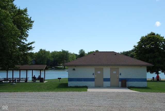 177 W Itawamba Trl, Greensburg, IN 47240 - view of home's exterior featuring a lawn, a gazebo, and roof with shingles