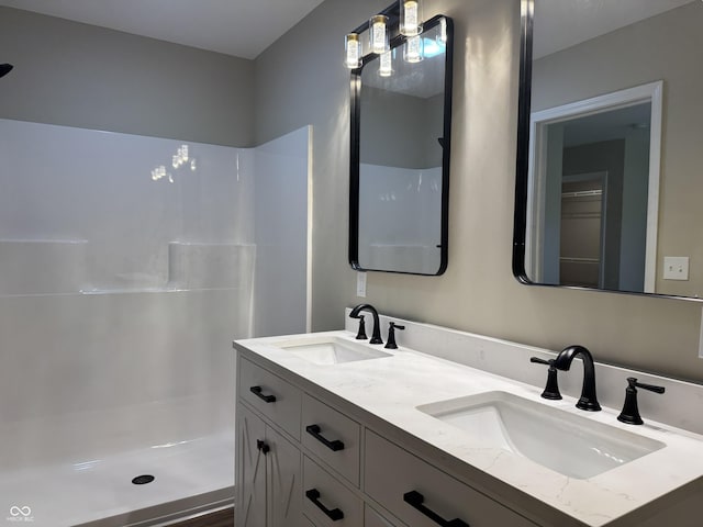 177 W Itawamba Trl, Greensburg, IN 47240 - full bathroom featuring a shower and double vanity