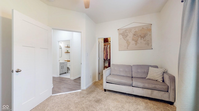217 Saint Andrews Ave, Edinburgh, IN 46124 - sitting room featuring carpet flooring and a ceiling fan