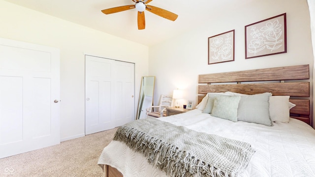 217 Saint Andrews Ave, Edinburgh, IN 46124 - bedroom featuring carpet, a ceiling fan, a closet, and baseboards