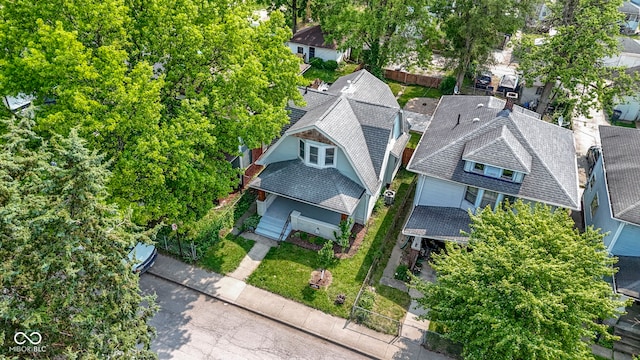 909 N Parker Ave, Indianapolis, IN 46201 - aerial perspective of suburban area