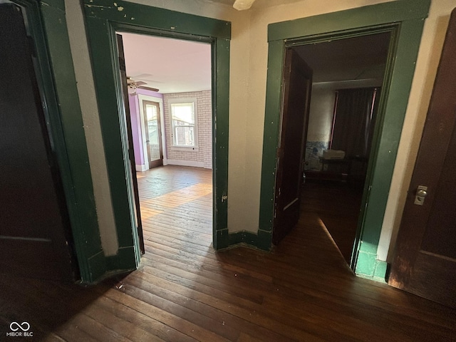 18 E Church St, Brazil, IN 47834 - hallway with hardwood / wood-style floors and baseboards
