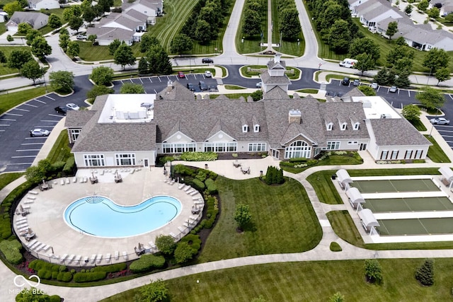 15937 Marsala Dr, Fishers, IN 46037 - aerial view of property's location with a pool
