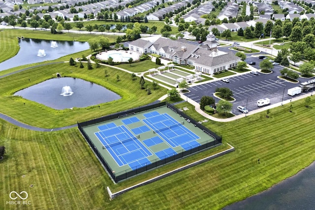 15937 Marsala Dr, Fishers, IN 46037 - aerial perspective of suburban area featuring a large body of water