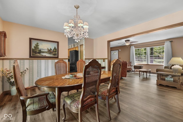 1350 Inverness Farms Rd, Martinsville, IN 46151 - dining space with wood finished floors and a chandelier