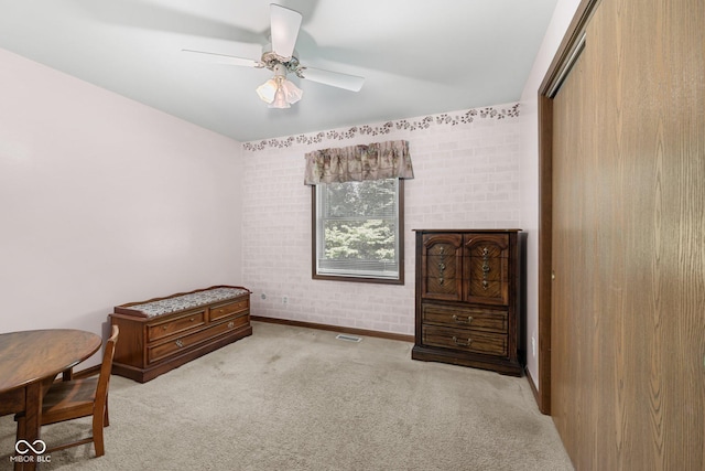 1350 Inverness Farms Rd, Martinsville, IN 46151 - carpeted bedroom featuring a ceiling fan and a closet
