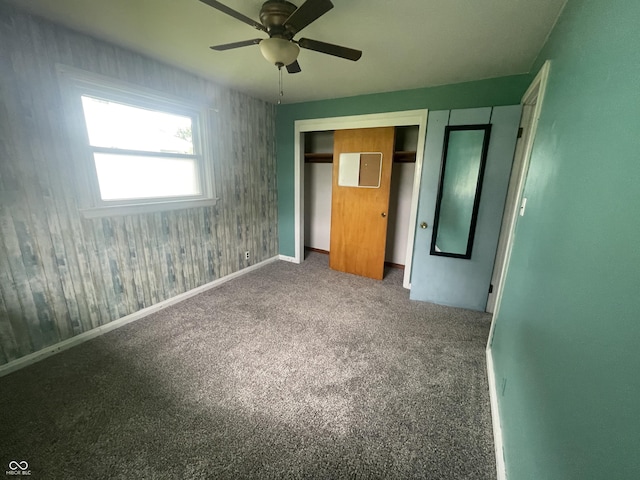 4363 Roosevelt Dr, Columbus, IN 47201 - unfurnished bedroom with carpet flooring and ceiling fan