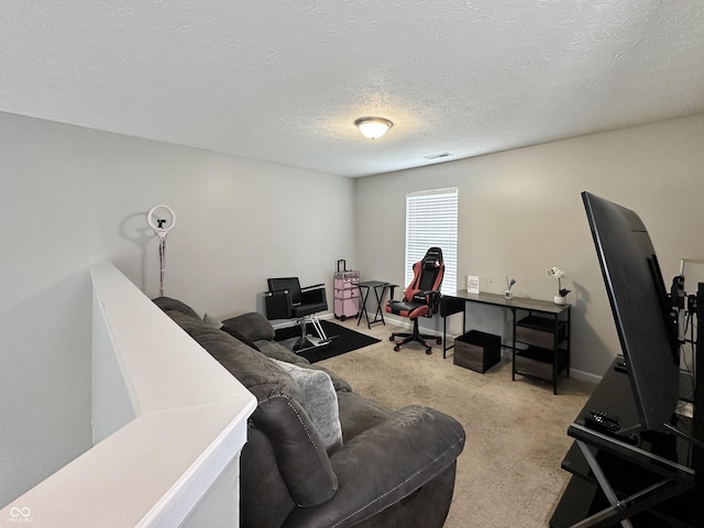 4925 Chip Shot Ln, Indianapolis, IN 46235 - living room featuring light colored carpet and a textured ceiling