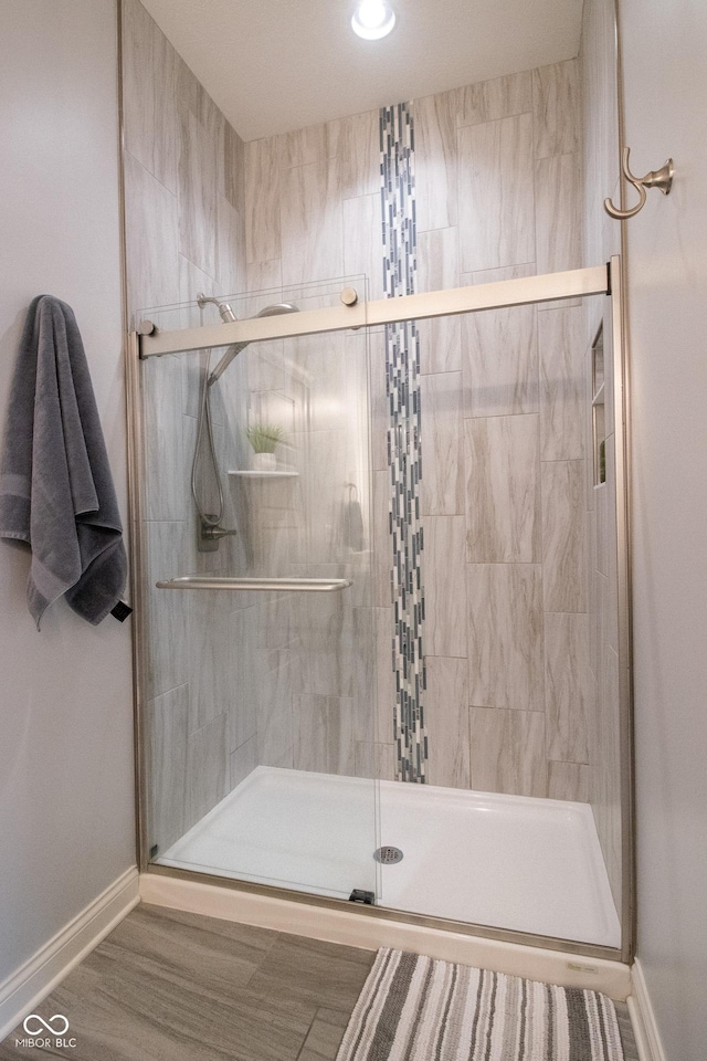 139 Wayfinder Dr, West Lafayette, IN 47906 - full bath with baseboards and a stall shower