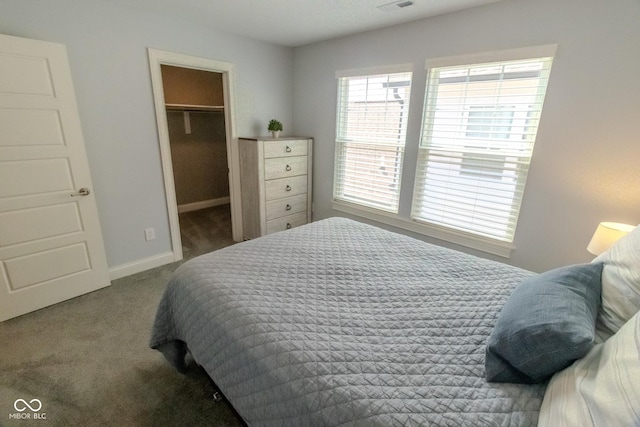 139 Wayfinder Dr, West Lafayette, IN 47906 - bedroom featuring carpet, a walk in closet, baseboards, and a closet