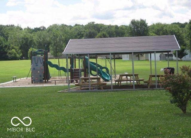 317 Lazy River Rd, Cloverdale, IN 46120 - view of play area featuring a lawn
