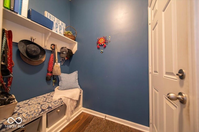 12976 Walbeck Dr, Fishers, IN 46037 - mudroom featuring dark wood finished floors and baseboards