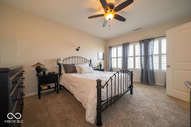 12976 Walbeck Dr, Fishers, IN 46037 - bedroom featuring carpet floors and ceiling fan