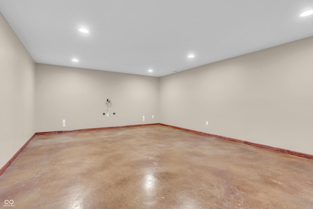2948 Chalbury Dr, Plainfield, IN 46168 - spare room featuring finished concrete flooring and recessed lighting