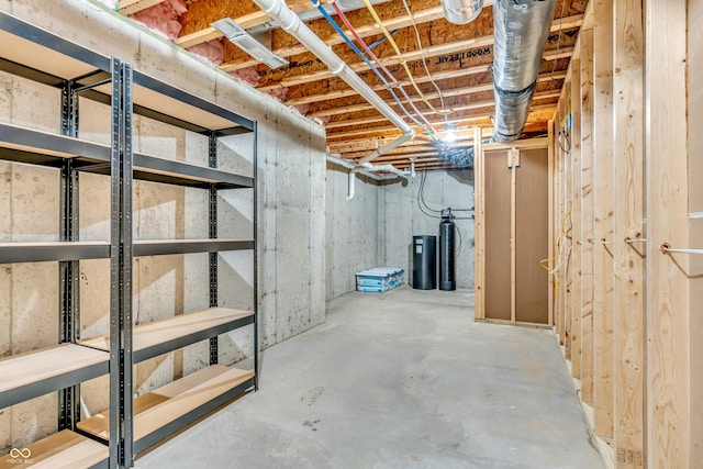 2948 Chalbury Dr, Plainfield, IN 46168 - unfinished basement featuring a water softener system