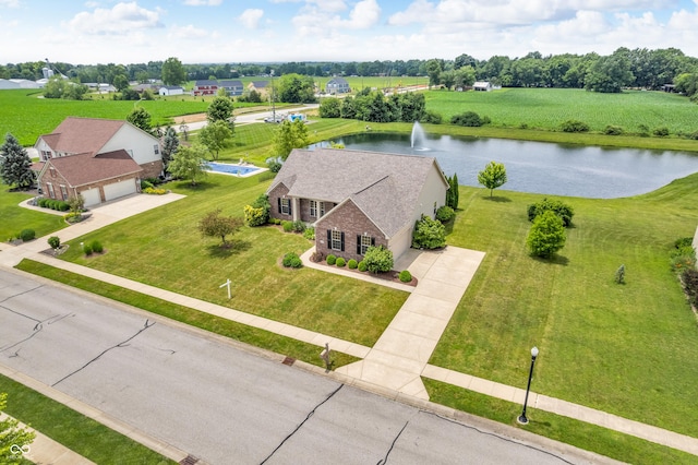 2948 Chalbury Dr, Plainfield, IN 46168 - view from above of property with a large body of water