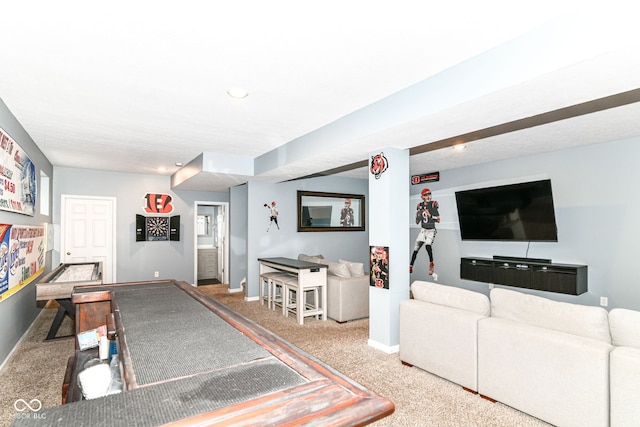 5439 Maywood Dr, Whitestown, IN 46075 - carpeted living room featuring baseboards