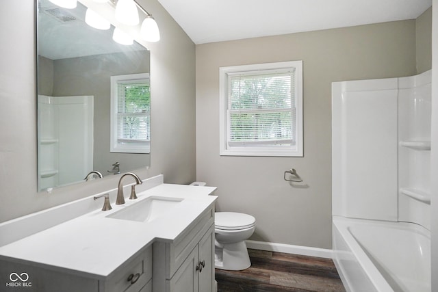 9378 N County Road 75 W, Lizton, IN 46149 - full bath with vanity, healthy amount of natural light, wood finished floors, and toilet