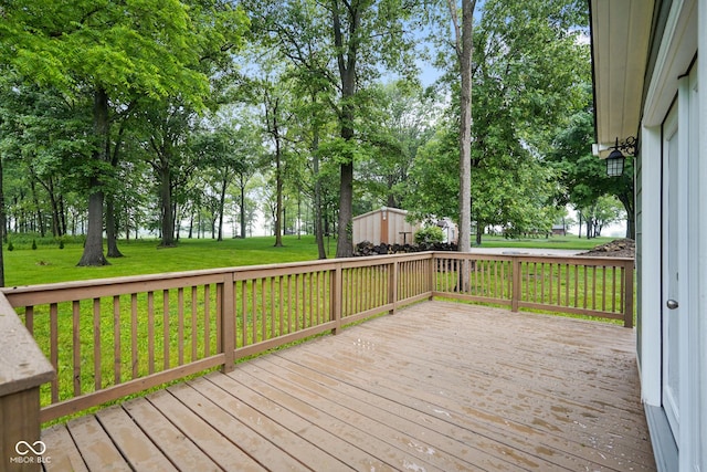 9378 N County Road 75 W, Lizton, IN 46149 - wooden deck featuring a lawn and view of scattered trees