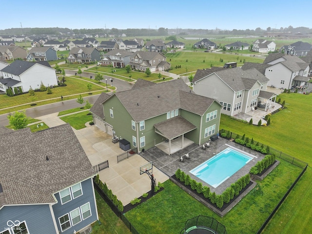 8165 Oakley Ter, Zionsville, IN 46077 - aerial perspective of suburban area featuring a pool area