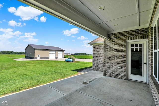 3301 N 200 W, Franklin, IN 46131 - view of patio / terrace featuring a garage