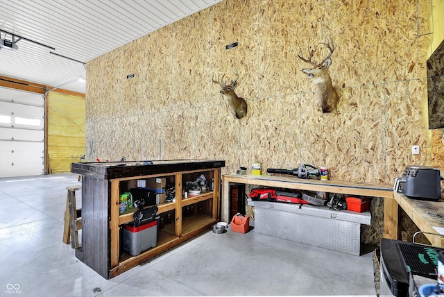 3301 N 200 W, Franklin, IN 46131 - misc room featuring concrete floors, a workshop area, and a garage