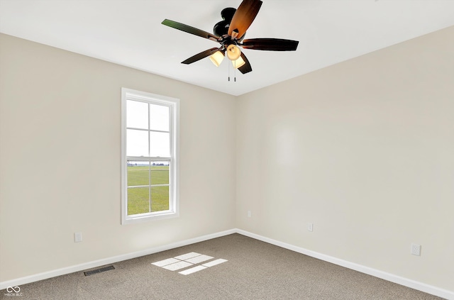 3301 N 200 W, Franklin, IN 46131 - carpeted spare room with baseboards, plenty of natural light, and a ceiling fan