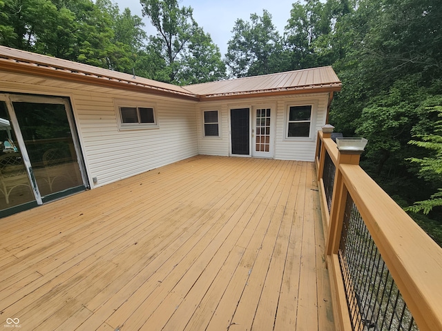 1317 S Ebert Dr, Rockville, IN 47872 - wooden terrace featuring view of wooded area