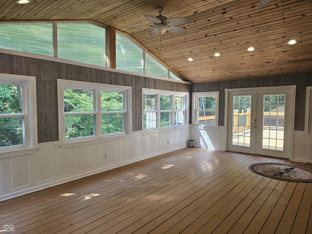 1317 S Ebert Dr, Rockville, IN 47872 - unfurnished sunroom featuring french doors and vaulted ceiling