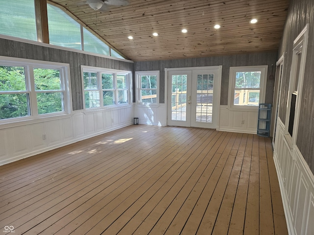 1317 S Ebert Dr, Rockville, IN 47872 - unfurnished sunroom with french doors and lofted ceiling