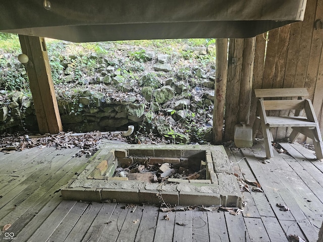 1317 S Ebert Dr, Rockville, IN 47872 - deck with a fire pit
