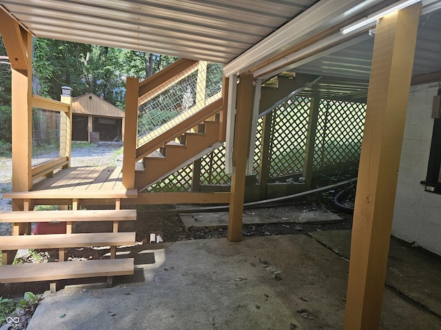 1317 S Ebert Dr, Rockville, IN 47872 - view of patio / terrace featuring stairs