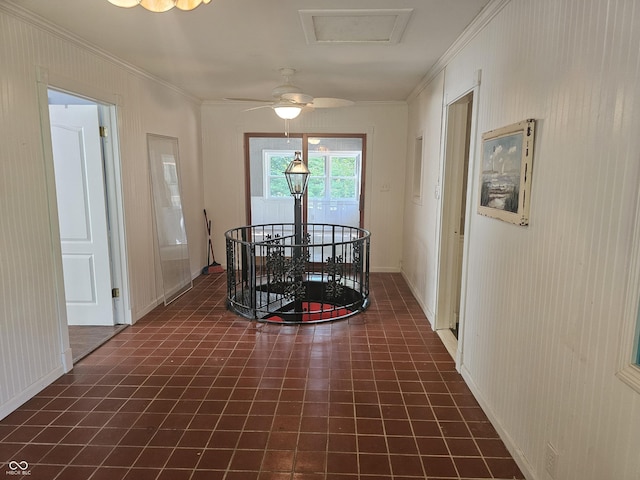 1317 S Ebert Dr, Rockville, IN 47872 - dining space featuring crown molding and dark floors