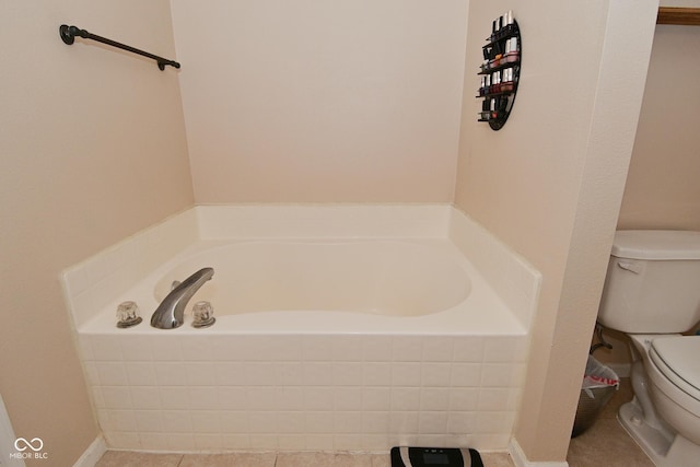 15524 Follow Dr, Noblesville, IN 46060 - full bath featuring toilet, a bath, and tile patterned floors