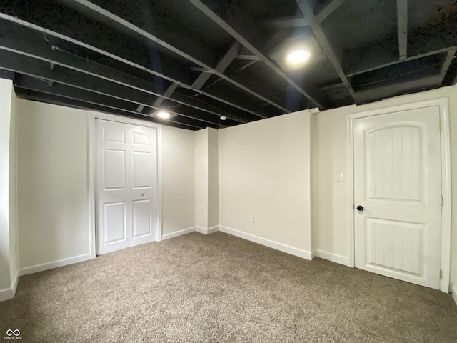 1429 Udell St, Indianapolis, IN 46208 - finished below grade area featuring carpet and baseboards