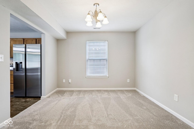 1739 Wedgewood Pl, Avon, IN 46123 - empty room featuring carpet and a chandelier