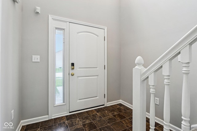 1739 Wedgewood Pl, Avon, IN 46123 - entrance foyer with baseboards and stairway