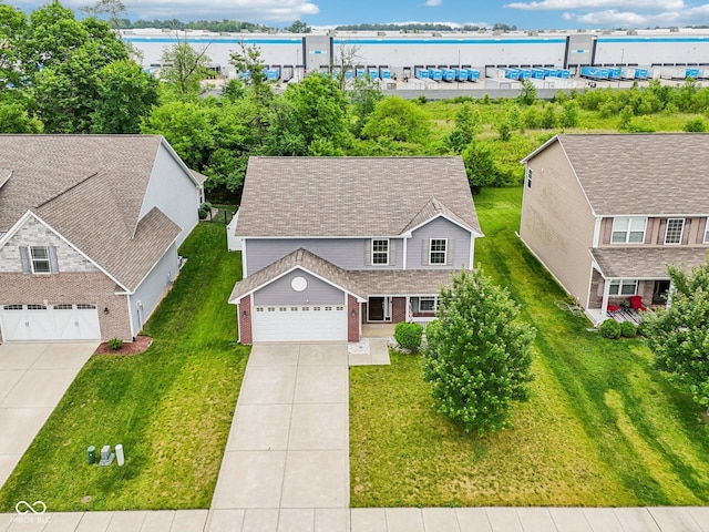 1739 Wedgewood Pl, Avon, IN 46123 - aerial view of property and surrounding area featuring a nearby body of water