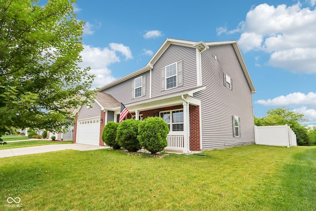 1739 Wedgewood Pl, Avon, IN 46123 - traditional home with concrete driveway, brick siding, and an attached garage